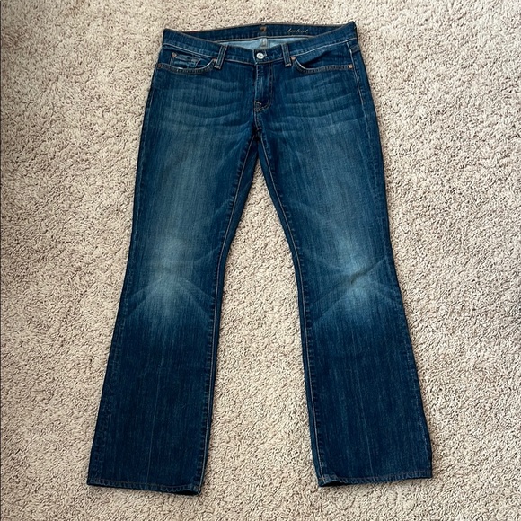7 For All Mankind Women's Blue Boot Cut Jeans - Picture 1 of 4